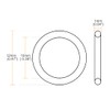 sourcing map Fluororubber O-Ring Seal Black 10 mm x 12