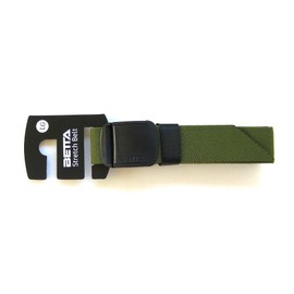 Betta 1.5 Inch Wide Men's Elastic Stretch Belt with Fully Adjustable High-Strength Buckle (Small, Green)