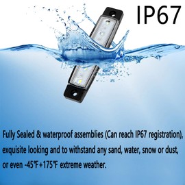 10X Led Rock Lights, Strip Light, Wheel Well Light, Waterproof Exterior Interior Light, Led Underglow Kit for Golf Cart, Jeep Wrangler, RZR, Offroad, Truck, RV, UTV, ATV, Ford, Snowmobile (White)