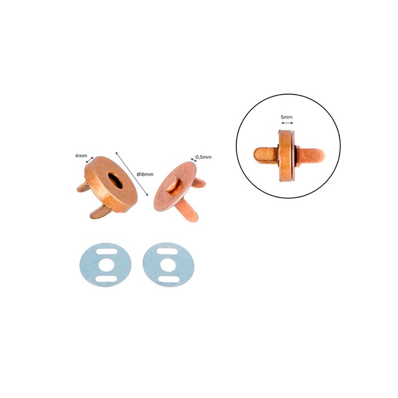 VELOX A10010502 Magnetverschluss, Altgold