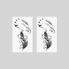 Oottati 2 Sheets Small Tiny Temporary Tattoo Stickers Black Feather