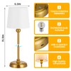 Small Cordless Table Lamp Touch Control, 6000mAh Battery Powered, Low