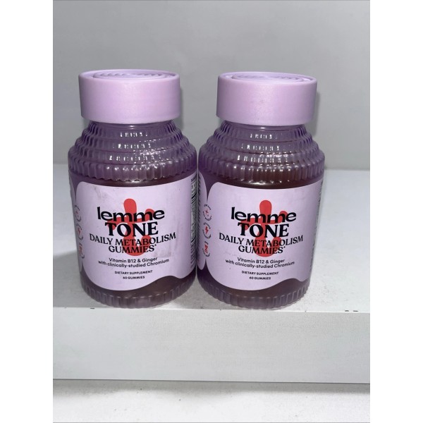 Unbranded 2 Sealed Lemme Tone Daily Metabolism Gummies, 60 Each,