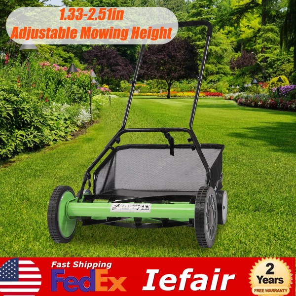 Unbranded 9 Gears 20 Inch Manual Hand Push Grass Cutter