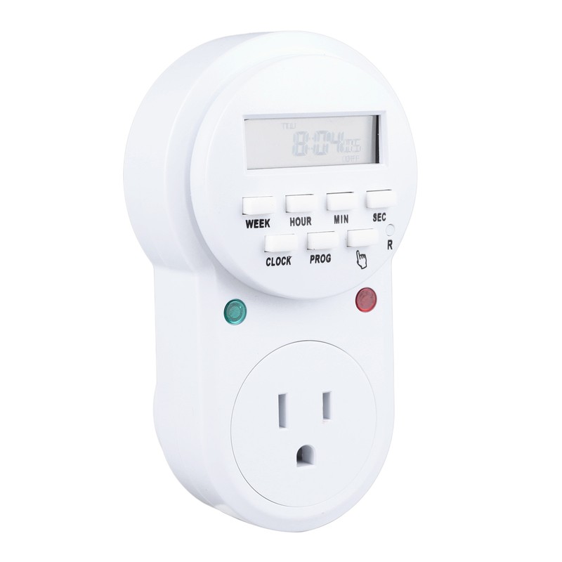 Timer Outlet 7 Day Programmable Digital Timer Plug in Light