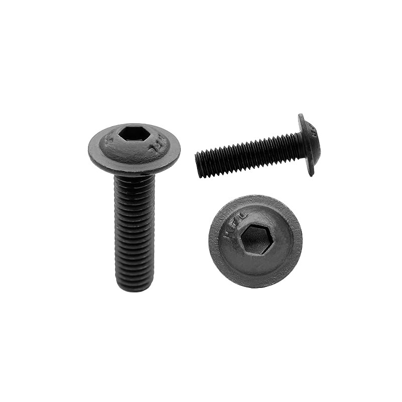 M6 (6mm x 20mm) Black Zinc Flake 10.9 Flanged Button