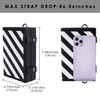 BUNCHBRAVO Crossbody Bag Unisex, Black and White Stripe Leather Shoulder
