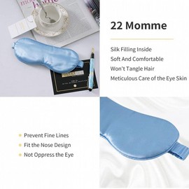 Pure Soft Silk Eye Mask Blindfold Sleeping Eye Mask Light Color Travel Relaxation - Premium Mulberry Silk Sleeping Eye Mask