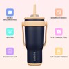 BJPKPK 40 OZ Insulated Travel Tumbler with Handle and Straw,