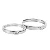 1 Pair Couple Rings Silver Men Women Finger Ring Accessory