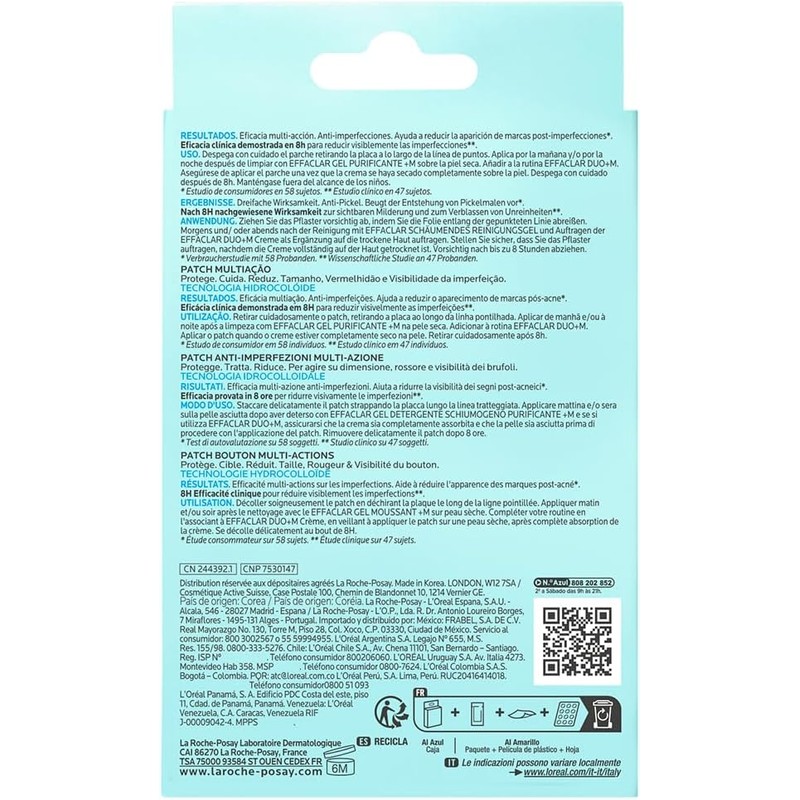 La Roche-Posay Effaclar Duo + M Patches Parches Multiacción, antimperfecciones