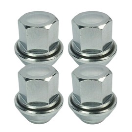 4X Solid Chrome M12X1.5 Wheel Nuts FOR FORD FIESTA, FOCUS, MONDEO, FUSION, C-MAX, KUGA, TRANSIT CONNECT, ESCORT, PUMA, VOLVO C30 S40 V40 V50 C70 1366029, 81EB1K024AB, 30666349