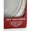 Emeril's Emeril Bistro Checked 4 Piece Place Setting Dinner /