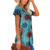 Womens Ruffle Short Sleeve Tunic Tops V Neck Loose Fit