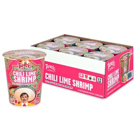 Tapatío Ramen Noodle Soup, Chili Lime Shrimp Flavored - Microwaveable Cup, 2.29 oz. (65g), 6-Pack