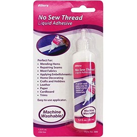 Allary No Sew Thread Liquid Adhesive (1.25 oz) (1.25 Ounce)