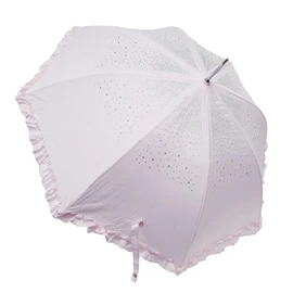 Superbia Sparkle Diamond Frill Fancy Wedding Event Automatic Stick Umbrella (Baby Pink)