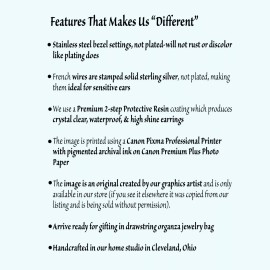 the fun things Woodstock Earrings Vintage Music Fest Poster Retro Music Lover Jewelry Gift