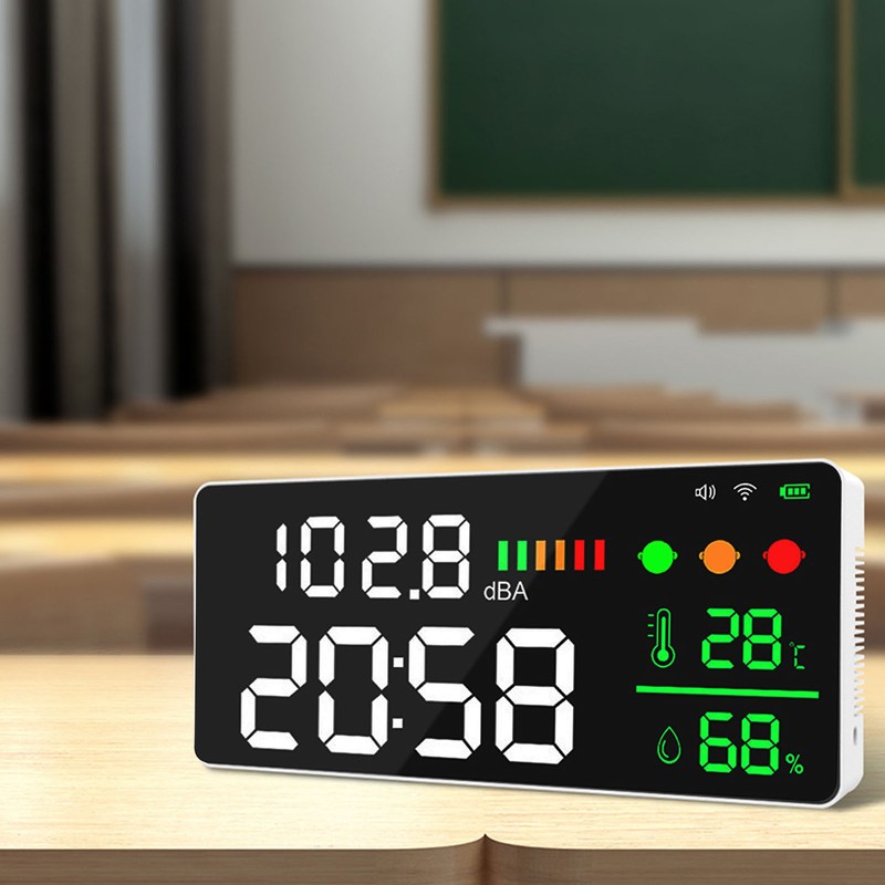 11in Large Screen Decibel Meter WIFI LED Display Temperature Humidity