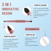 UCANBE 3-In-1 Eyebrow Makeup Pencil: Triangle Retractable Definer Eyebrow Pencil,