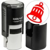 MaxMark Round Self Inking Holiday Stamp - Red Ink -