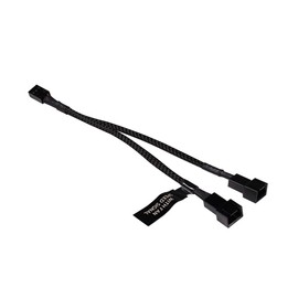 Alphacool 18688 Y-Splitter 3-Pin to 2x 3-Pin 15 cm Cable Modding Sleeved Black