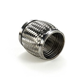 Squirrelly 2.5" x 4" Inch Stainless Steel Cat-Backs Headers Exhaust Flex Pipe Interlocking Liner Coupler Compatible with High Performance Applications Components