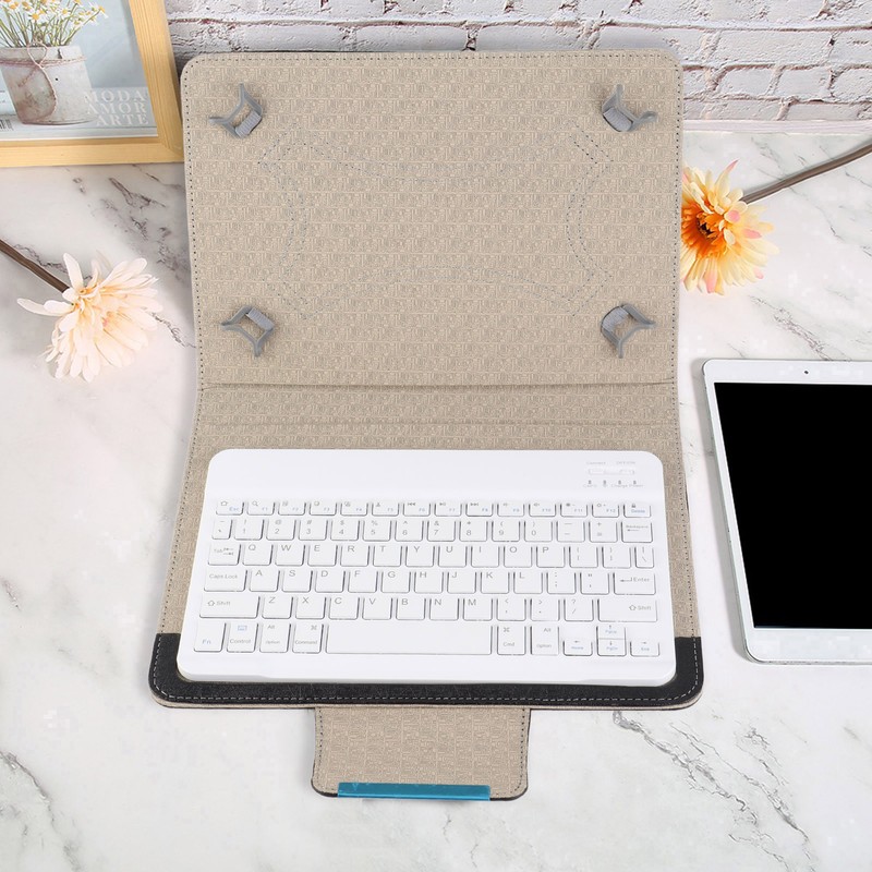 10'' Tablet Laptop Universal PU Protective Case Cover Bluetooth Keyboard