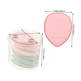 Gatuida 7Pcs Mini Finger Powder Puff Breathable Non Latex Makeup Sponge for Wet Dry Use for Foundation Concealer Blush Application Portable Cosmetic Tool Random