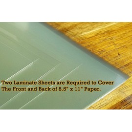 Huntz INT 20-Pack Self-Adhesive Laminating Sheets, Clear, 9 x 12 Inches, Self-Seal, No Machine Needed, 4 Mil Thickness