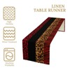 Leopard Print Table Runner,Modern Fashion Style Red Black Seasonal Spring