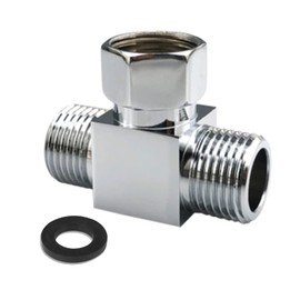 Add-A-Tee G1/2 Inch Hose Connector Adapter for Angle Valve Adapter Shower Arms Toilet Bidet Sprayer Hose Fittings (3 Way-T2)