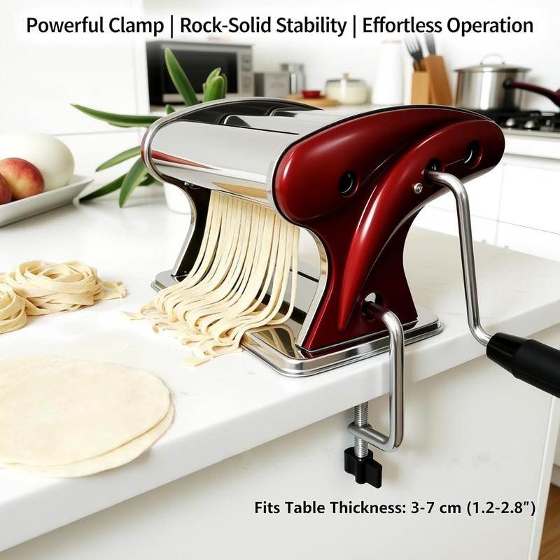 XINGYUEXUAN Manual Pasta Maker - Stainless Steel Noodle Machine with