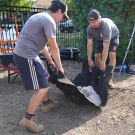 Aquascape Heavy-Duty Rock Pad Sling - 3' x 5' (10-Pack), Geotextile Fabric for Safe Rock Placement in Ponds & Water Features, 42088