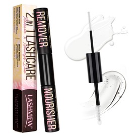 LASHVIEW Cluster Lash Remover&Lash Serum, DIY Eyelash Extension Remover and Organic Castor Oil Eyelash Treatment and Conditioner Self Use at Home