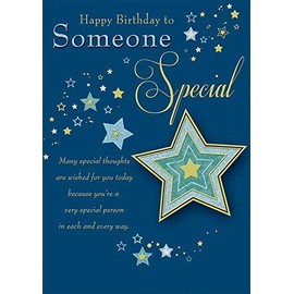 Piccadilly Greetings WONDERFULLY WORDED GLITTER COATED TO SOMEONE SPECIAL BIRTHDAY GREETING CARD