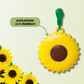 homiez Tablecloth Weight Flower - Extra Heavy (56g) - Tablecloth Weights Against Wind - Set of 4 - with Metal Core - Tablecloth Holder for Garden, Balcony, Camping, Outdoor (Sunflower)