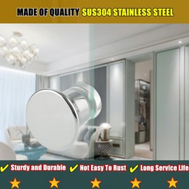 Alise Shower Glass Door Handle,Sliding Shower Doors Knob,Single Side Pull Hardware Replacement Parts for Bathroom Doors,Solid SUS304 Stainless Steel Polished Chrome XLS400DB-C