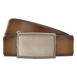 LLOYD Men's Belt Cambered Leather Belt with Automatic Buckle 35 mm Cognac Men's Belt, Cognac