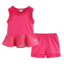 Mud Kingdom Toddler Girl Outfits Cute Rose Red 2T