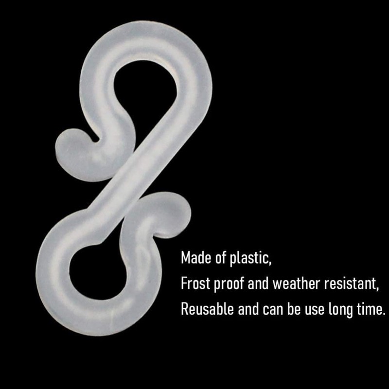 KAHEIGN 216Pcs Gutter Hangers, 3.5cm S Plastic Gutter Clips Weatherproof