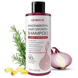 Onion & Biotin Hair Growth Shampoo: Infused With Natural Rosemary Tea Tree Oil Anti Hair Loss Treatment - Scalp Smooths Thincking Formula For Thinning Regrowth For Women Men (12.5 Fl Oz (Pack of 1))