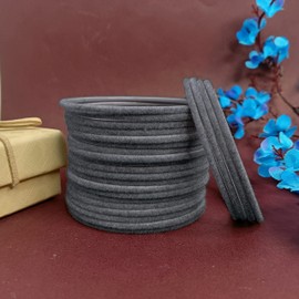 Efulgenz Indian Bangles for Women Indian Bangles Set Bollywood Plain Metal Velvet Bangle Bracelets Costume Jewelry for Women