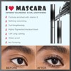 Black 3D Waterproof Hairless Mascara, Washable Ultra-thin Metal, Long Lasting
