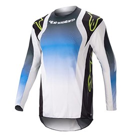 Alpinestars 3760823-9702-MD: Techstar Push Jersey Nightlife Blue/White Md