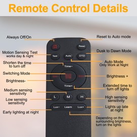 Upgraded Outdoor Ceiling Lights with Motion Sensor and Remote, Flush Mount Ceiling Light Fixture with 4 Lighting Modes, Squares Black with Clear Glass for Porch Patio Entryway Garage Farmhouse