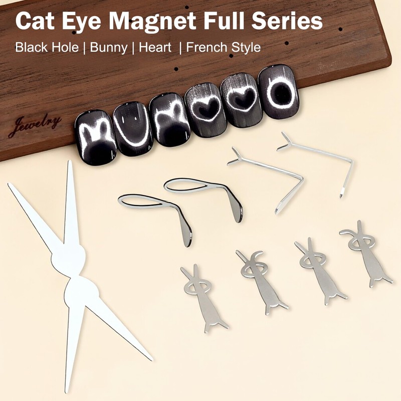 Cat Eye Magnet for Nails,8 PCS Cateye Magnets, Cat Eye