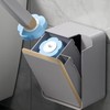 Disposable Toilet Brush Set with 18 Replacement Sponge Heads, Wall
