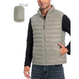 Pioneer Camp Men's Lightweight Puffer Vest Packable Water-Repellent Warm Quilted Sleeveless Outerwear for Work Casual Travel…