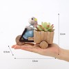ROOGO Rabbit Design Resin Succulent Planter Cute Mini Planter Pot